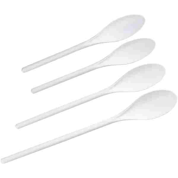 Chef Craft Select Plastic Spoon Set, 10-14.5 inch 4 Piece, White
