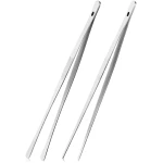 ChefBee Kitchen Cooking Tongs Tweezers - 2PCS 12" Stainless Steel Kitchen Utensils, Metal Fine Tweezers Tongs with Precision Serrated Tips for Chef, Serving Food, Grill,...