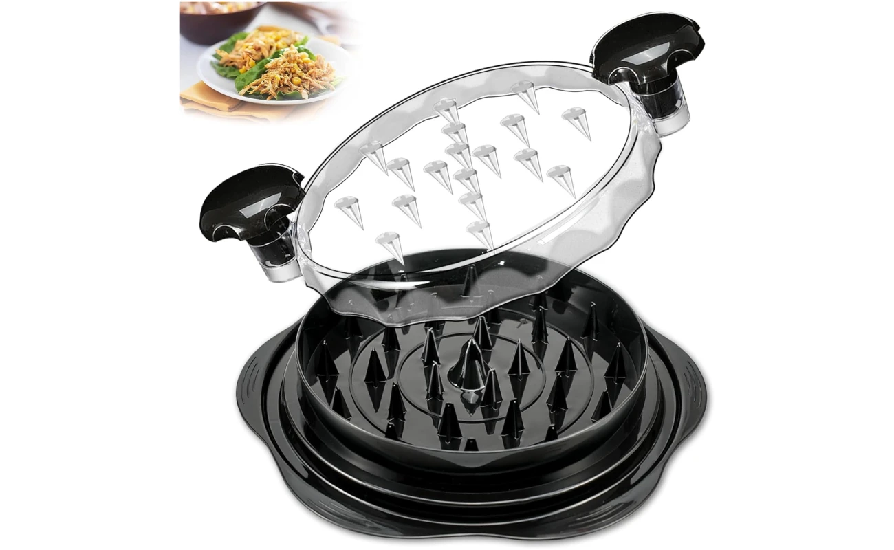 Chicken Shredder Tool Twist for Kitchen, Manual Chicken Breast Grinder Machine for Ground Food, Meat & Vegetables (Elegant Black)