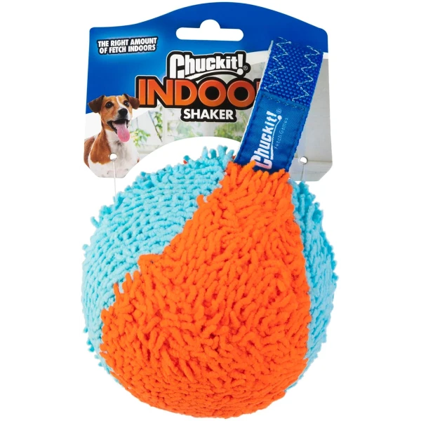 Chuckit! Indoor Fetch Shaker for Dogs - Interactive Dog Toys for Boredom, 7.75 Inch, Orange and Blue