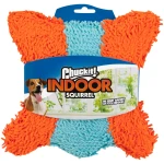 Chuckit! Indoor Fetch Squirrel Toy for Dogs - Interactive Dog Toys for Boredom, Orange and Blue