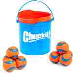 Chuckit! Ultra Ball Dog Toy with Chuckit! Cleaning Bucket Bundle, Bouncy Fetch Pet Toys For Dogs 20-60 lbs, Interactive Dog Toys, Durable Rubber, Size Medium, 2.5-inch Diameter,...