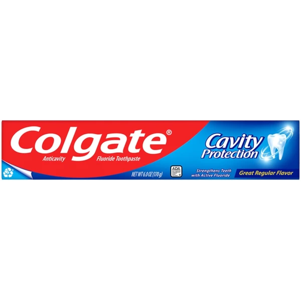 Colgate Cavity Protection Regular Fluoride Toothpaste, White, 6 oz