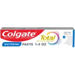 Colgate Total Whitening Travel Toothpaste, Mint Toothpaste for Travel, Carry-On Size Toothpaste, 1.4 Oz Tube