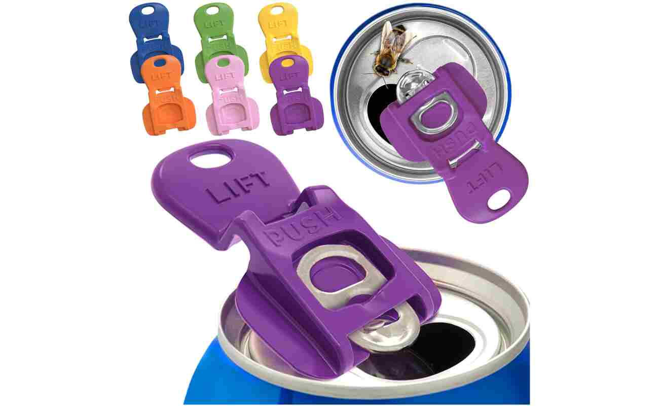 Complete Cover Easy Tab Opener New and Improved 6PK Beverage Barricade 2.0 by Avant Grub. Colorful Drink Can Protector Cap for Soda, Beer, Coke Shields From Bugs, Bees, Dust at...