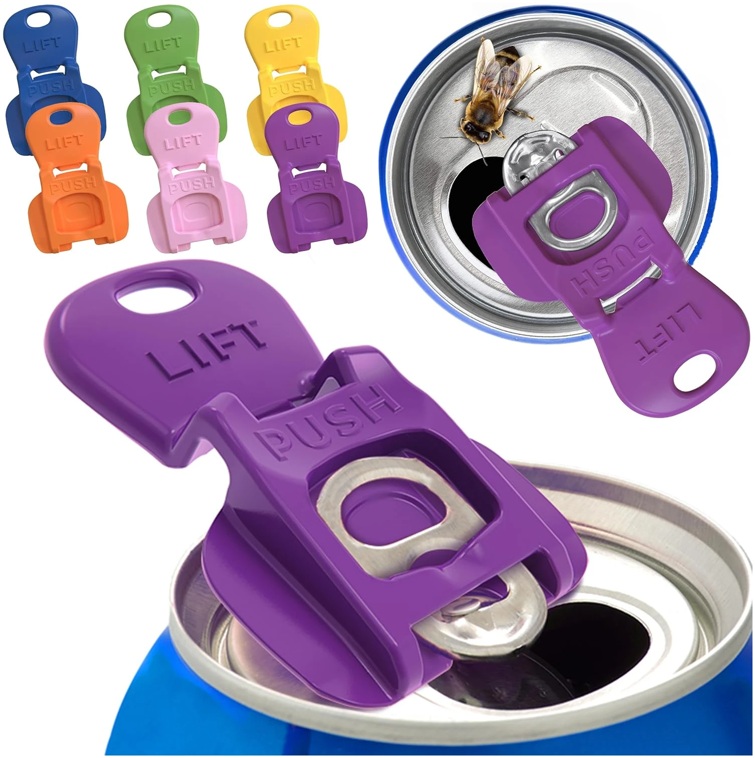 Complete Cover Easy Tab Opener New and Improved 6PK Beverage Barricade 2.0 by Avant Grub. Colorful Drink Can Protector Cap for Soda, Beer, Coke Shields From Bugs, Bees, Dust at... Complete Cover Easy Tab Opener New and Improved 6PK Beverage Barricade 2.0 by Avant Grub. Colorful Drink Can Protector Cap for Soda, Beer, Coke Shields From Bugs, Bees, Dust at...