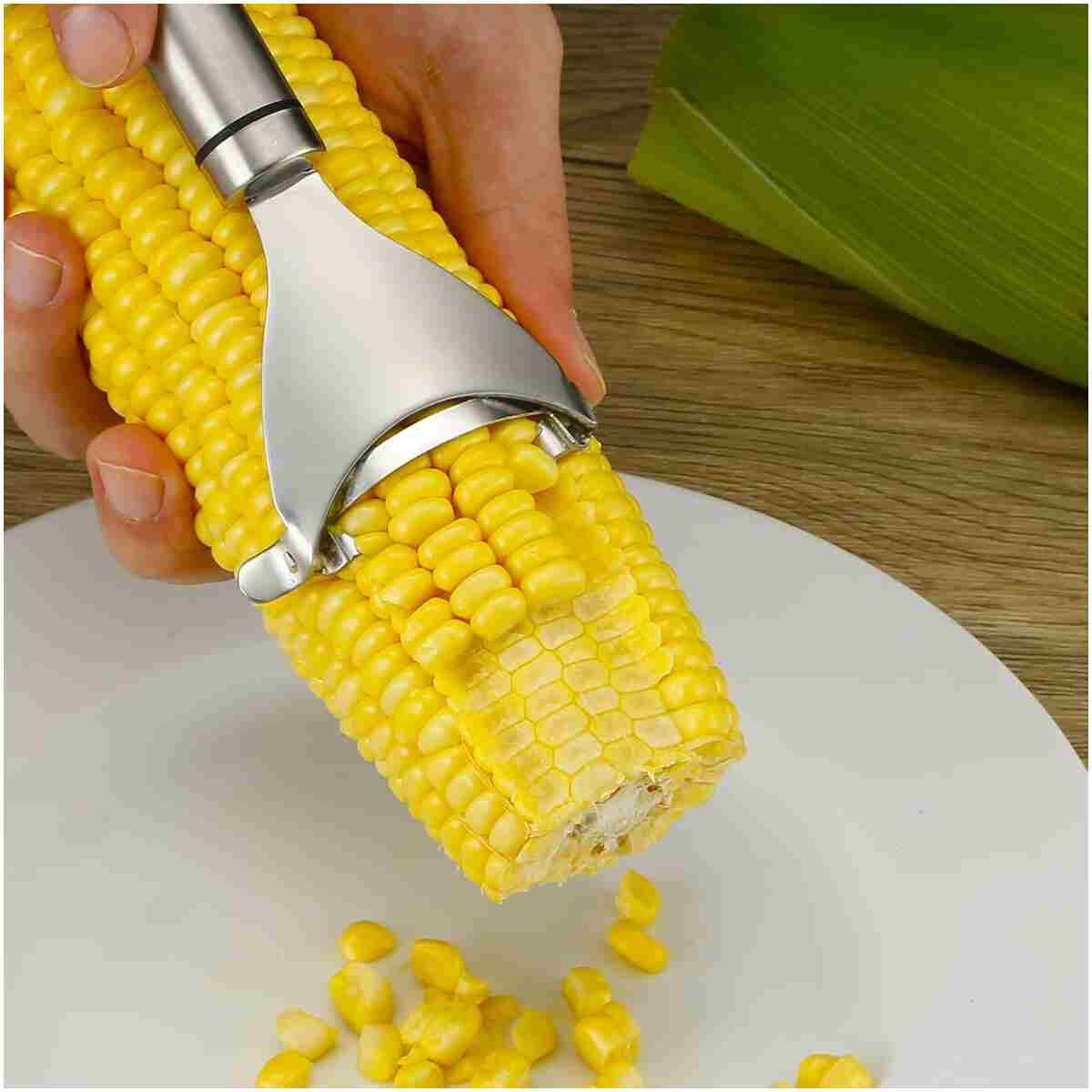 Corn Peeler Stainless Stee Corn Cob Stripper Tool Corn Thresher from the Cob, Removes Corn Kernels From Corn Cobs In Seconds, Kitchen Gadget