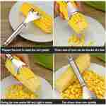 Corn Peeler Stainless Stee Corn Cob Stripper Tool Corn Thresher from the Cob, Removes Corn Kernels From Corn Cobs In Seconds, Kitchen Gadget