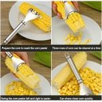 Corn Peeler Stainless Stee Corn Cob Stripper Tool Corn Thresher from the Cob, Removes Corn Kernels From Corn Cobs In Seconds, Kitchen Gadget