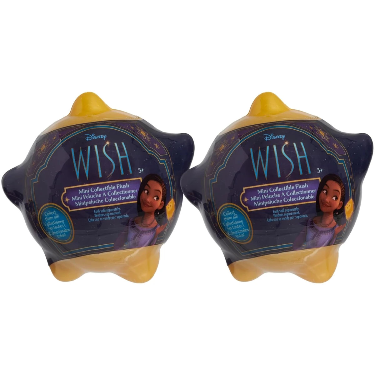 Disney Wish Mini Collectible Plush, 2 Blind Bag Inspired Capsules, Kids Toys for Ages 2 Up by Just Play