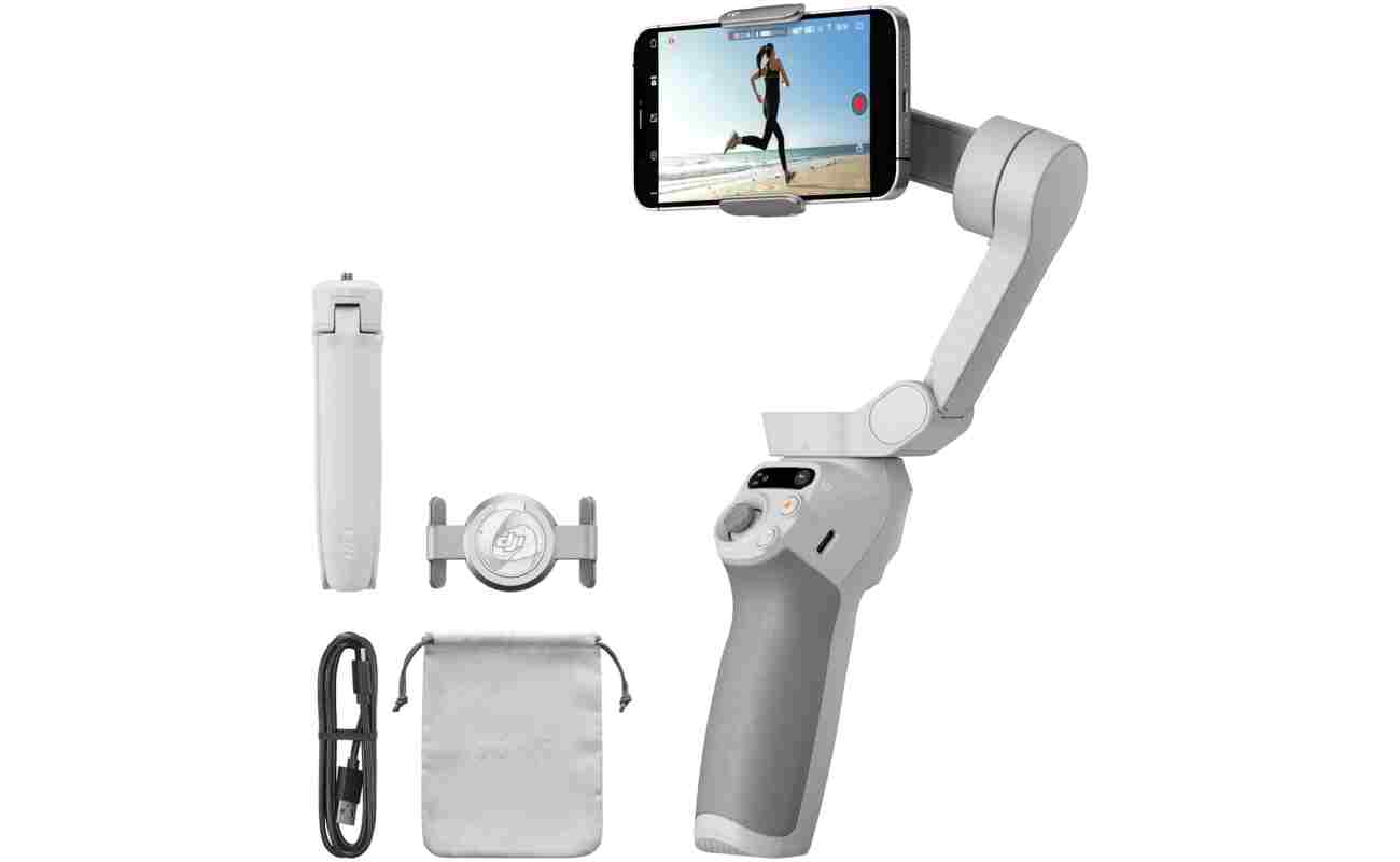 DJI Osmo Mobile SE, 3-Axis Phone Gimbal, Portable and Foldable, Gimbal Stabilizer for iphone, Andriod, ShotGuides, ActiveTrack 6.0, Vlogging Stabilizer for Youtube, TikTok, Travel