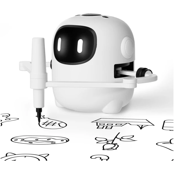 Drawing Robot for Kids with 150 Cards, Voice Interactive Educational Drawing Machine, Montessori Painting Learning Toys for 3 4 5 6 7 8 Year Old Boys Girls Birthday Party