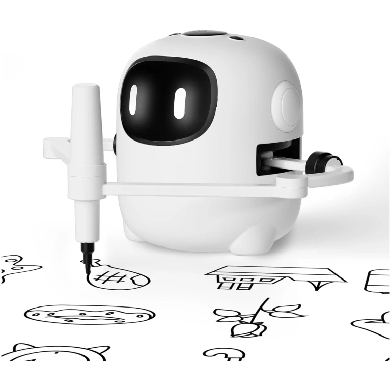 Drawing Robot for Kids with 150 Cards, Voice Interactive Educational Drawing Machine, Montessori Painting Learning Toys for 3 4 5 6 7 8 Year Old Boys Girls Birthday Party