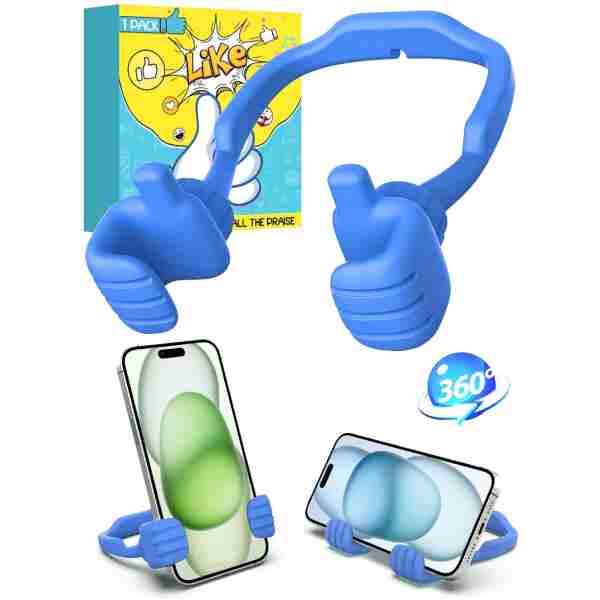 Easter Basket Stuffers for Teen Boys Girls Cell Phone Stand: Upgrade Adjustable Thumbs Up Lazy Phone Holder for Desk Fun Birthday Gifts Easter Gifts for Adults Toddlers Women...