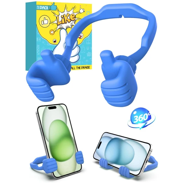 Easter Basket Stuffers for Teen Boys Girls Cell Phone Stand: Upgrade Adjustable Thumbs Up Lazy Phone Holder for Desk Fun Birthday Gifts Easter Gifts for Adults Toddlers Women...