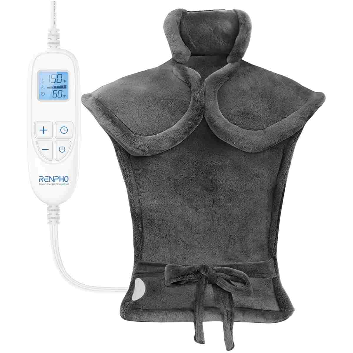 Electric Heating Pad for Back Pain Relief, RENPHO Mothers Day Gifts, Birthday Gifts for Women Men Mom Dad, FSA HSA Eligible, Heat Pad for Neck and shoulders, Fast Heating,...