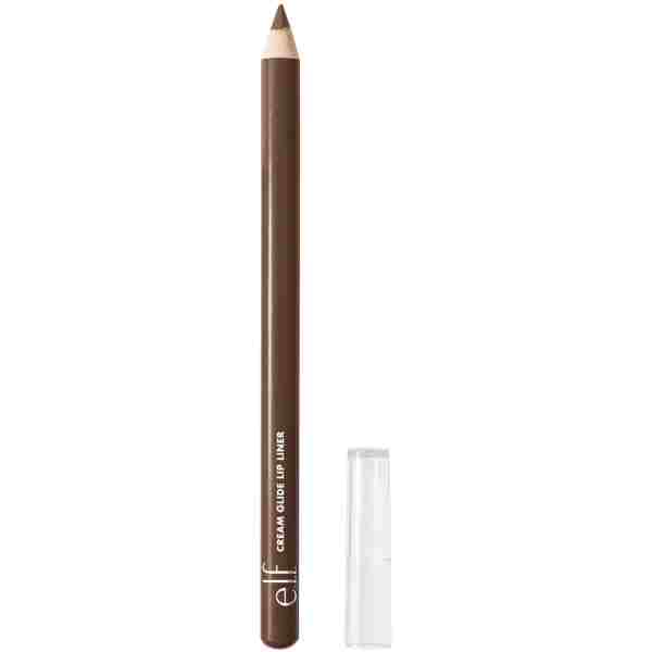 e.l.f. Cream Glide Lip Liner, Highly-Pigmented Pencil For Shaping & Sculpting Lips, Semi-Matte Finish, Vegan & Cruelty-Free, Dark Cocoa