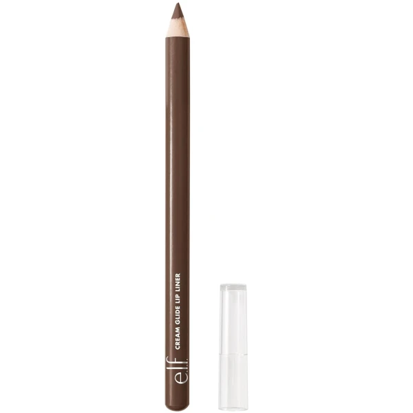 e.l.f. Cream Glide Lip Liner, Highly-Pigmented Pencil For Shaping & Sculpting Lips, Semi-Matte Finish, Vegan & Cruelty-Free, Dark Cocoa