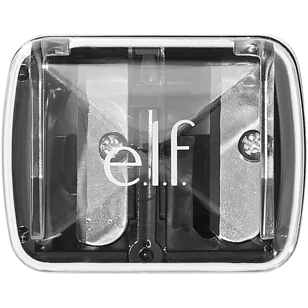 e.l.f., Dual-Pencil Sharpener, Convenient, Essential Tool, Sharpens, Easy To Clean, Travel-Friendly, Compact, Includes Bonus Small Sharpener