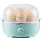 Elite Gourmet EGC115M Easy Egg Cooker Electric 7-Egg Capacity, Soft, Medium, Hard-Boiled Egg Cooker with Auto Shut-Off, Measuring Cup Included, BPA Free, Retro Mint
