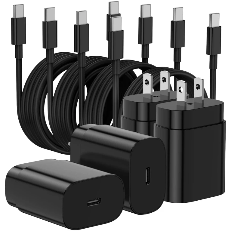 Essri 25W Super Fast Charger Block for Galaxy S24 Ultra/S24/S24+/S23 Ultra/S23/S22 Ultra/S22/S21 Ultra/S20 Ultra/Note 20,4Pack USB Type C Wall Charger with (6Ftx2 10Ftx2) USB C...