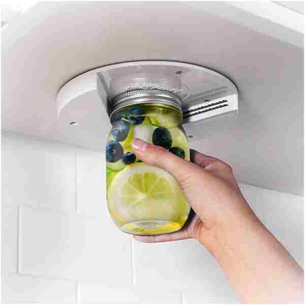 EZ Off Jar Opener for Seniors - Under Cabinet Jar Openers for Weak Hands, Easy Grip, Arthritis jar opener, One Handed Gadgets & Bottle Opener - Essential Kitchen Gadgets for...