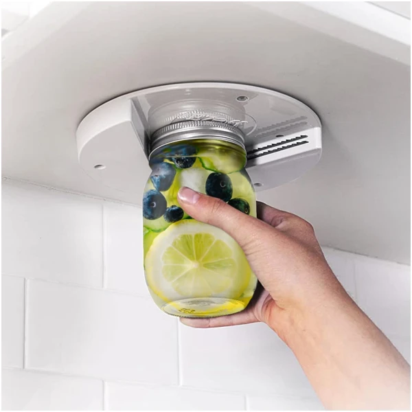 EZ Off Jar Opener for Seniors - Under Cabinet Jar Openers for Weak Hands, Easy Grip, Arthritis jar opener, One Handed Gadgets & Bottle Opener - Essential Kitchen Gadgets for...