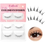 FADLASH Lash Clusters 2 Pairs Clusters DIY Eyelash Extensions False Eyelashes with Natural Wispy and Fluffy Effect Reusable Eyelash Clusters Self Application at Home(011-TP04)