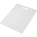 Farberware Large Cutting Board, Dishwasher- Safe Plastic Chopping Board for Kitchen with Easy Grip Handle, 11-inch by 14-inch, White