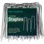 FEED GARDEN 6 Inch 50 Pack Hot-dip Galvanized Landscape Staples Plant Cover Stakes 11 Gauge Tent Stakes Garden Stakes Landscaping Fabric SOD Pins Yard Stakes for Decoration Weed...