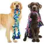 Feeko Dog Rope Toys for Large and Medium Aggressive Chewers, 2 Pack Heavy Duty Dog Rope Toy for Large Breed, Indestructible Dog Chew Toys, Tug of War Dog Toy, 100% Cotton Teeth...