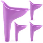 Female Urinal for Women, 4PCS Portable Urination Device Pee Funnel for Travel Camping Hiking and Outdoor Activities, Purple