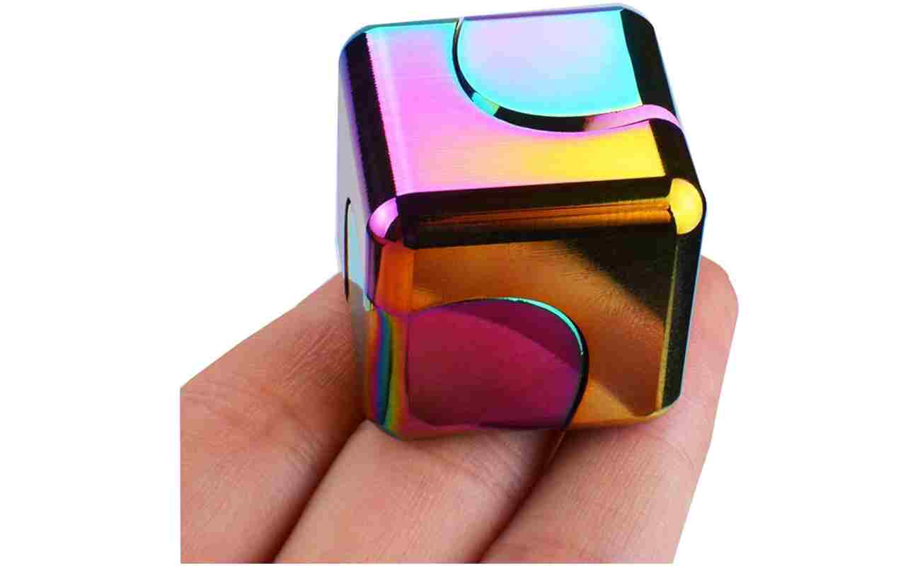Fidget Spinner Toys Cube Adults, Easter Basket Stuffers for Teens Metal Cool Stuff Desk Gadgets Office Toys Small Anxiety Figette Sensory Toy ADHD Tool Fingears Figet Stress...