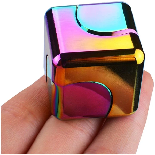 Fidget Spinner Toys Cube Adults, Easter Basket Stuffers for Teens Metal Cool Stuff Desk Gadgets Office Toys Small Anxiety Figette Sensory Toy ADHD Tool Fingears Figet Stress...