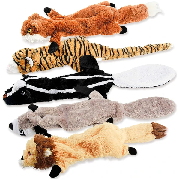 FIREOR Dog Squeak Toys, No Stuffing Plush Dogs Chew Toy for Small Medium Large Breed Chewer Squeaky Pet Supplies Tough Durable Puppy Teething Chewing Interactive to Keep Them...