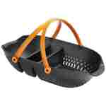 Fiskars Garden Harvest Basket - Container for Gardening and Harvesting with Tool Caddy - Harvesting Basket Doubles as a Collander for Vegetables and Fruits - Garden Accessories