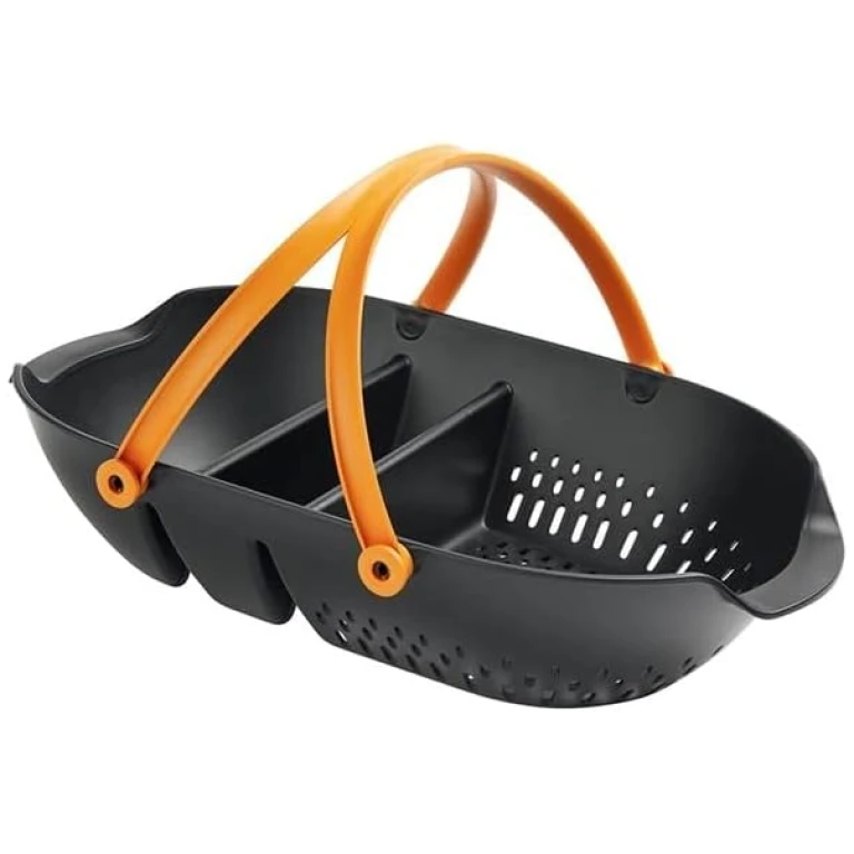 Fiskars Garden Harvest Basket - Container for Gardening and Harvesting with Tool Caddy - Harvesting Basket Doubles as a Collander for Vegetables and Fruits - Garden Accessories