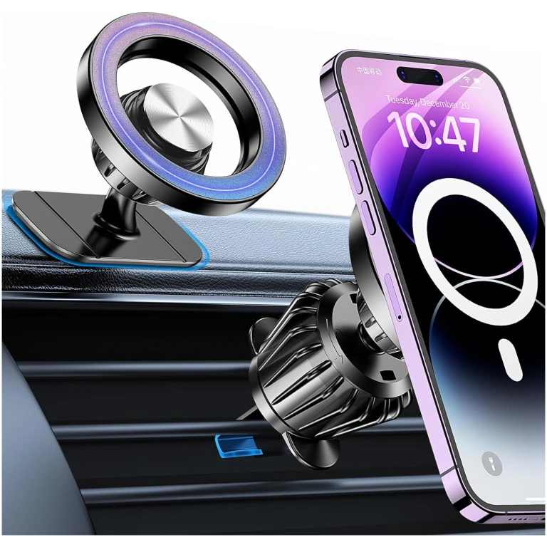 for Magsafe Car Mount【20 Strong Magnets】Magnetic Phone Holder for Car Phone Holder Mount Dash【360°】Cell Phone Holders for Your Car Accessories for Women Men iPhone 16 Pro Max 15...