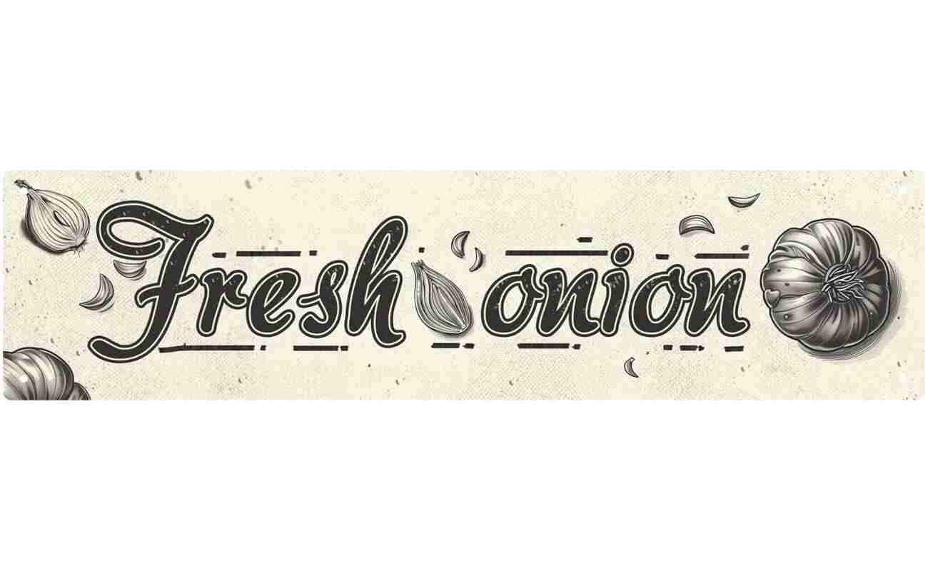 Fresh Onion Decor Signs Metal Tin Sign Decor Art Vintage Farmhouse Coffee Bar Bathroom Wall Decor Funny Man Cave Decor Accessories For Home Cool Room Decor Road Street Garage...