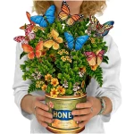 Freshcut Paper Pop Up Cards, Butterflies & Buttercups, 12 Inch Life Sized Forever Flower Bouquet 3D Popup Greeting Card, Birthday Cards, Thank You Card, Blank Notecard & Envelope