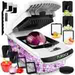 Fullstar Vegetable Chopper and Spiralizer - Food Chopper with Container, Fruit Slicer, Kitchen Gadgets & Accessories, Home Essentials (4 in 1, White)