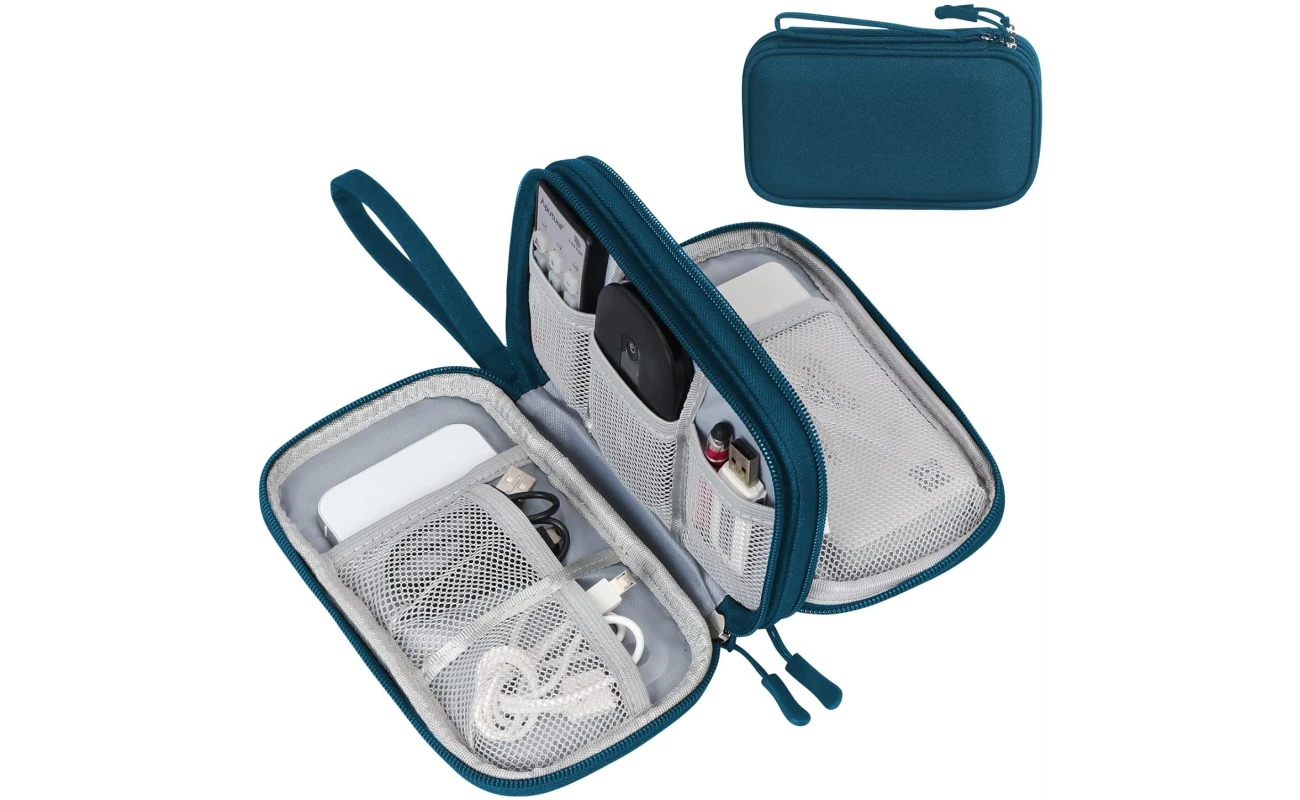 FYY Electronic Organizer, Travel Cable Organizer All-in-One Storage Bag Pouch Electronic Accessories Carry Case Portable Waterproof Double Layers for Cable, Cord, Charger,...