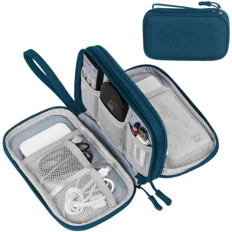 FYY Electronic Organizer, Travel Cable Organizer All-in-One Storage Bag Pouch Electronic Accessories Carry Case Portable Waterproof Double Layers for Cable, Cord, Charger,...