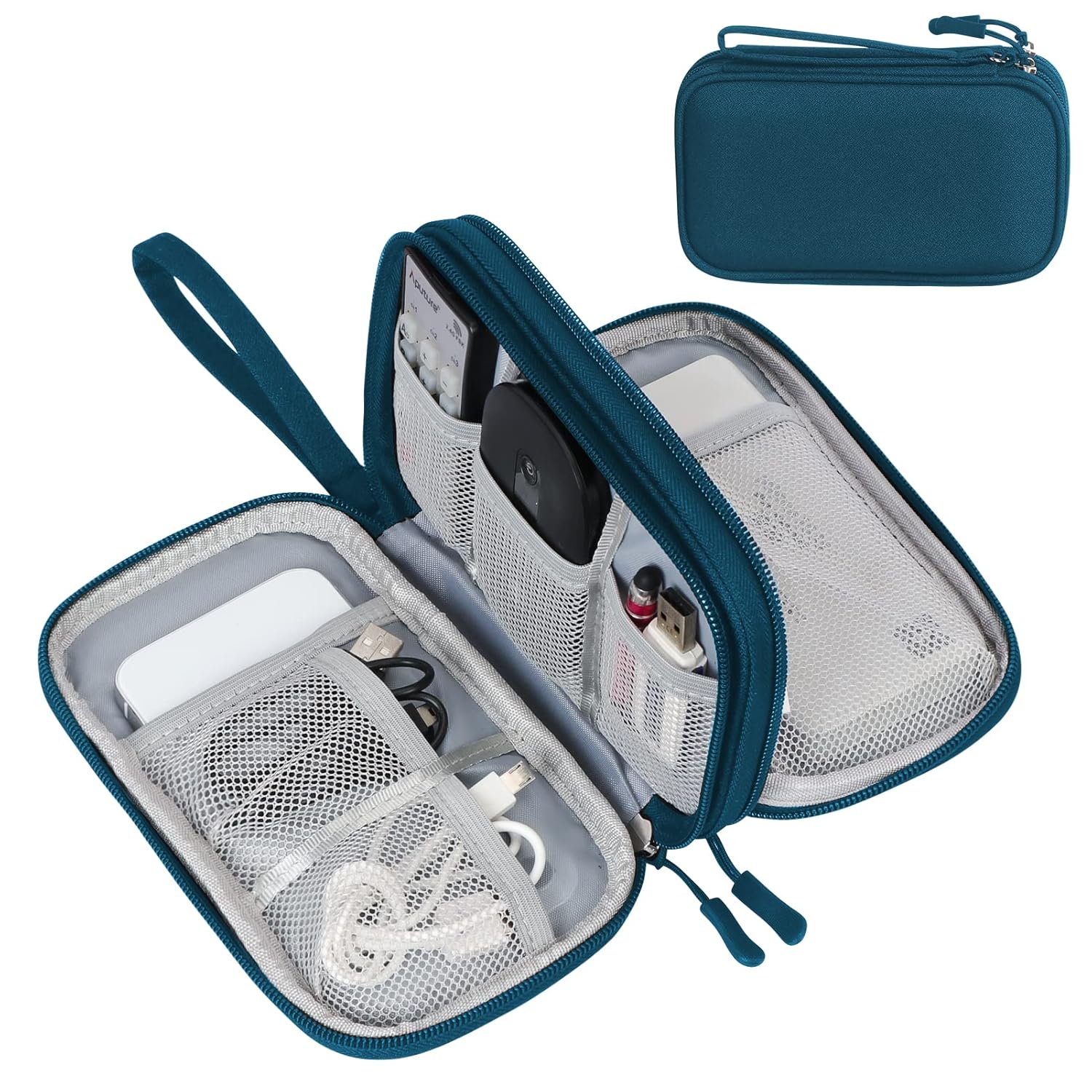 FYY 电子整理器,旅行电缆整理器一体式收纳袋电子配件手提箱便携式防水双层适用于电缆、电线、充电器等…… FYY 电子整理器,旅行电缆整理器一体式收纳袋电子配件手提箱便携式防水双层适用于电缆、电线、充电器等……