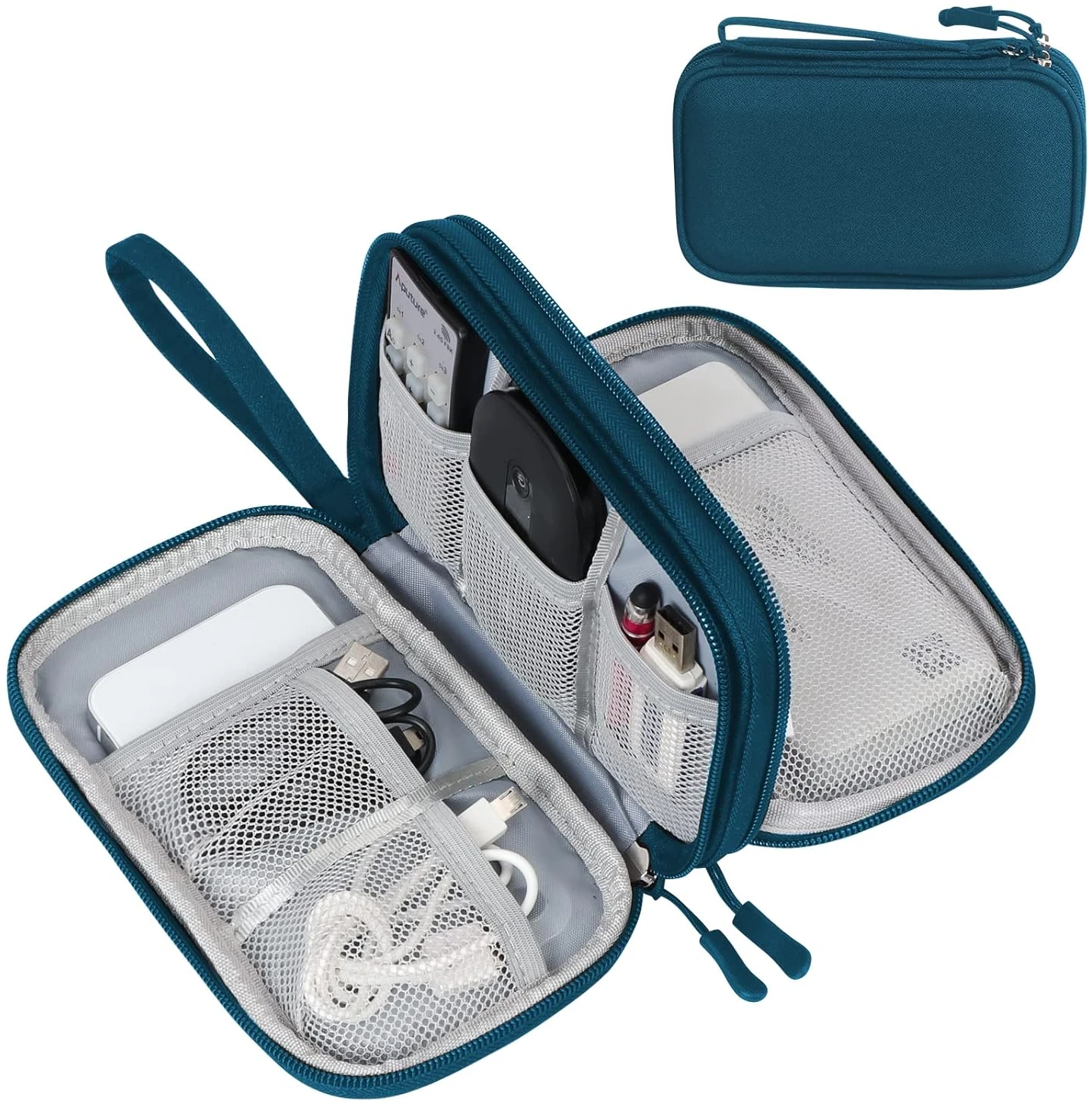 FYY Electronic Organizer, Travel Cable Organizer All-in-One Storage Bag Pouch Electronic Accessories Carry Case Portable Waterproof Double Layers for Cable, Cord, Charger,... FYY Electronic Organizer, Travel Cable Organizer All-in-One Storage Bag Pouch Electronic Accessories Carry Case Portable Waterproof Double Layers for Cable, Cord, Charger,...