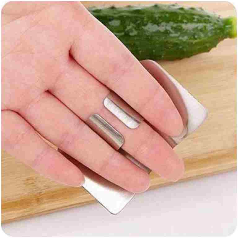 GEMOX Stainless Steel Finger Guard for Slicing - Cutting Protector to Avoid Accidents when Chopping and Kitchen Safe Chop Cut Tool