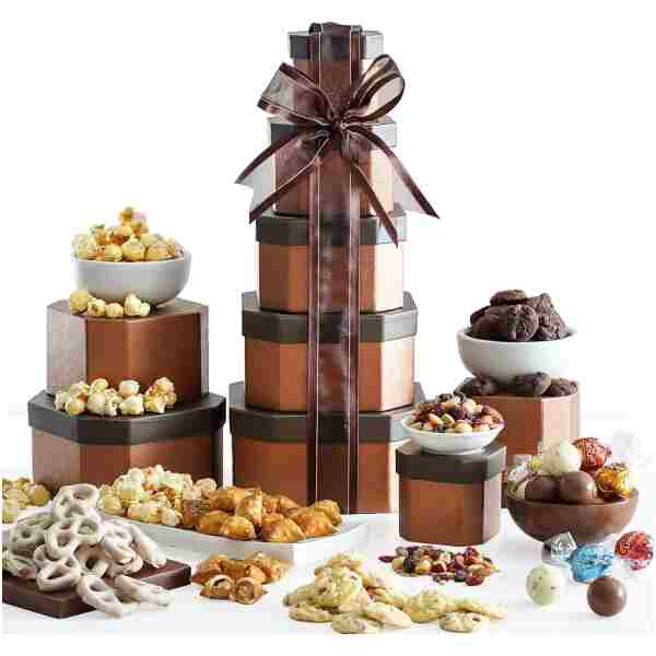 Gift Basket with Assorted Sweets, Cookies and Nuts
