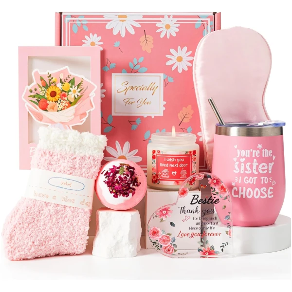 Gifts for Best Friend,Birthday Gifts for Women Close Soul Sister Friendship Gifts Basket Box for Women Funny Female BFF Besfriend Bestie Thanksgiving Christmas Presents from...