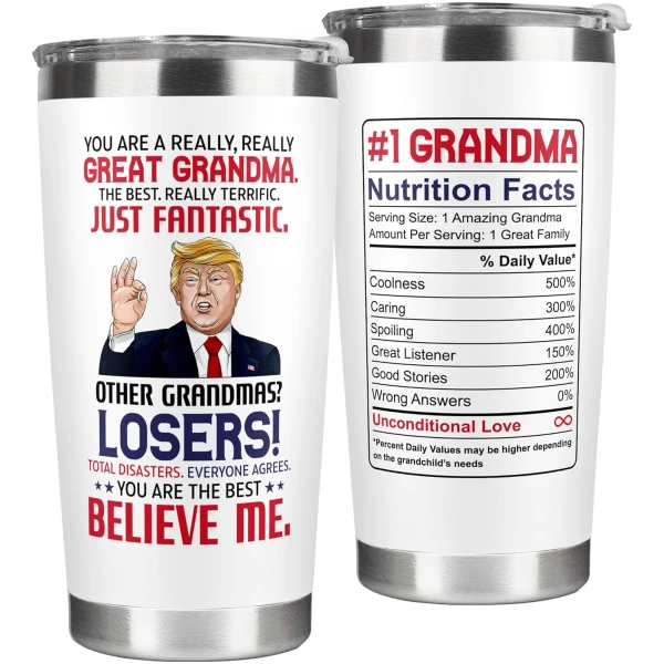 Gifts for Grandma - Birthday, Mothers Day, Christmas Grandma Gifts from Grandchildren - Gift Ideas for Grandmother from Granddaughter, Grandson, Grandkids - 20 Oz Stainless...