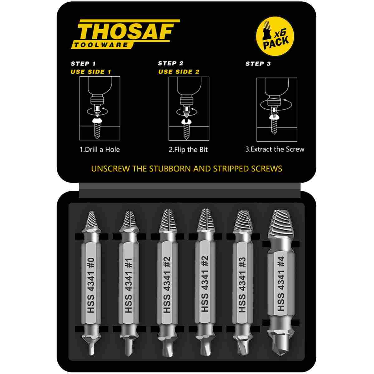Gifts for Men,Damaged Screw Extractor Set-Father's Day Gifts from Wife Daughter Son,Mens Gifts,Husband,Stripped Screws Nuts & Bolts Drill Bit Tools for Easy Removal of Rusty...